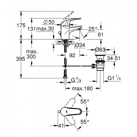 Набір змішувачів Grohe Euroeco для ванної (123226S)