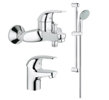 Комплект змішувачів для ванної кімнати Grohe Euroeco N (124428)