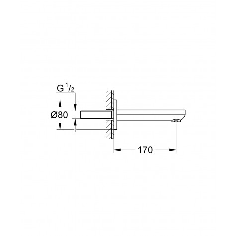 Вилив для ванни Grohe Eurosmart Cosmopolitan (13261000)