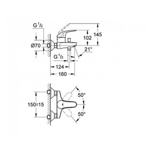 Змішувач для ванни Grohe Swift Eco (23270000)