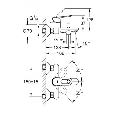 Змішувач для ванни Grohe BauLoop (23603000)