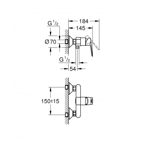 Змішувач для душу Grohe BauLoop (23634000)