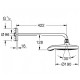 Верхній душ та душовий кронштейн 422 мм (білий) Grohe Power&Soul Cosmopolitan 190 (26172LS0)
