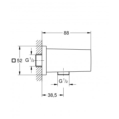 Шлангове підключення з тримачем Grohe Euphoria Cube (26370000)