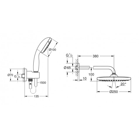 Душова система Grohe Grohtherm SmartControl (26416SC3)