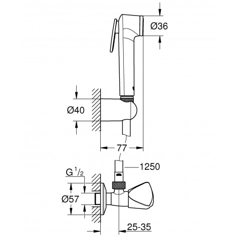 Гігієнічний душовий набір Grohe Tempesta-F Trigger Spray (27514001)