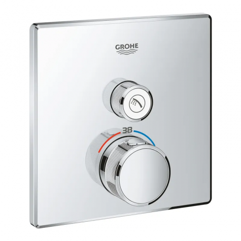 Термостат скрытого монтажа с одной кнопкой управления Grohe Grohtherm SmartControl (29123000)