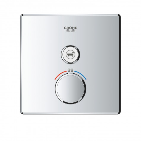 Термостат скрытого монтажа с одной кнопкой управления Grohe Grohtherm SmartControl (29123000)