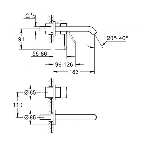 Змішувач для раковини на 2 отвори Grohe Essence M-Size (29192KF1)