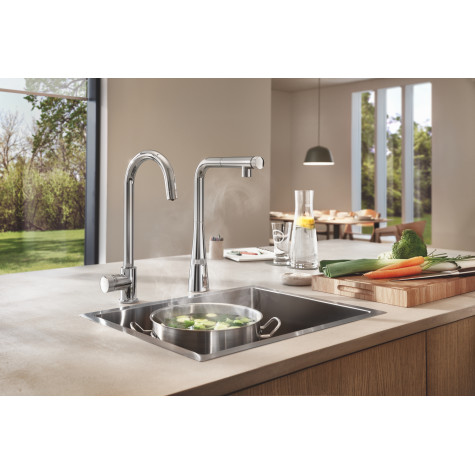 Змішувач для кухні з висувним виливом Grohe Zedra SmartControl (31593002)