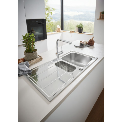 Змішувач для кухні з висувним виливом Grohe Minta (32168000)