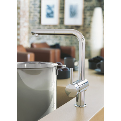 Змішувач для кухні з висувним виливом Grohe Minta (32168000)