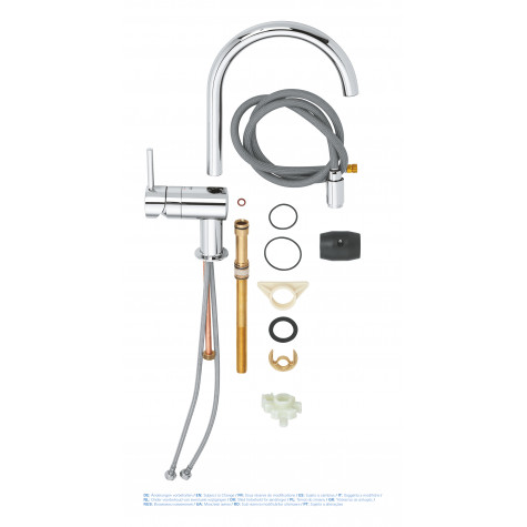 Змішувач для кухні з висувним виливом Grohe Minta (32918000)