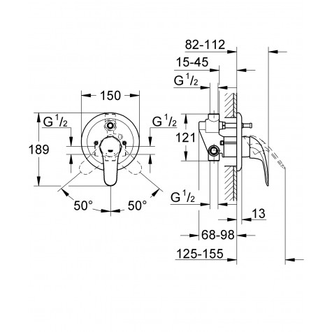 Змішувач для ванни Grohe Eurosmart (33305002)