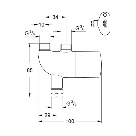 Термостат під раковину Grohe Grohtherm Micro (34487000)