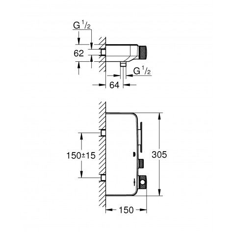Термостат для душу Grohe Grohtherm SmartControl (34719000)