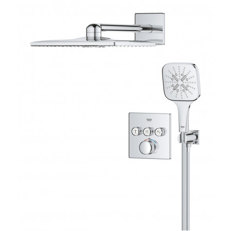 Душова система прихованого монтажу на 3 виходи з термостатом Grohe Grohtherm SmartControl (34864000