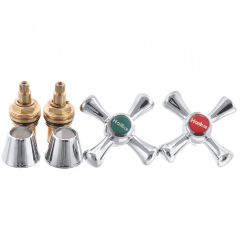 Ручки Haiba Smes (з кран буксами, пара) керамічні (AC0600)