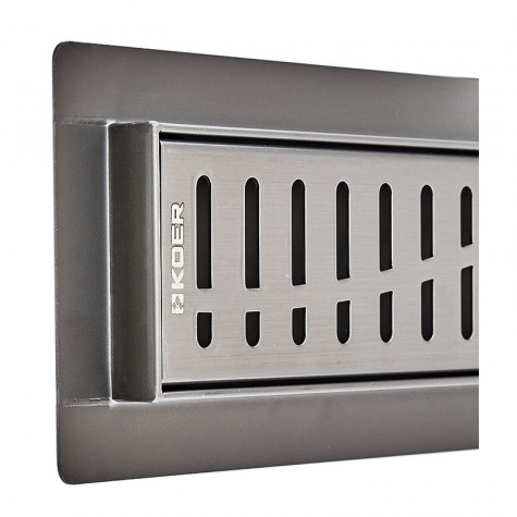 Душовий трап з нержавіючої сталі SUS304 Koer FD35-70x500-Graphite (Колір графіт) (AC0657)