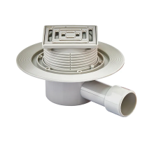 Душевой трап из нержавеющей стали SUS304 Koer FD14-100x100-90 (угловой отвод) (AC0661)