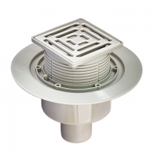 Душовий трап з нержавіючої сталі SUS304 Koer FD14-100x100-180 (прямий відвід) (AC0662)