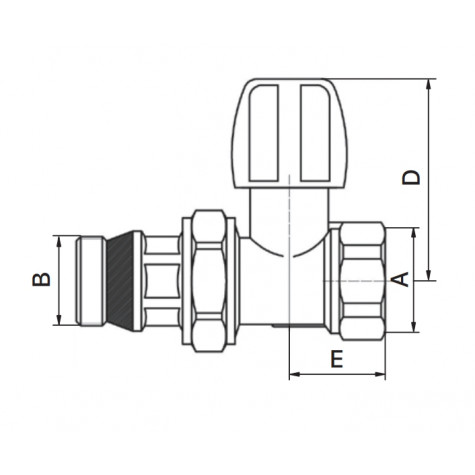 Вентиль балансувальний радіат. "антипротікання" Europroduct EP.0531 - 1/2x1/2" FM прямий (EP6149)