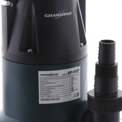 Дренажный насос для грязной воды Grandfar GP400F (GF1074) Дренажный насос для грязной воды Grandfar GP400F (GF1074)