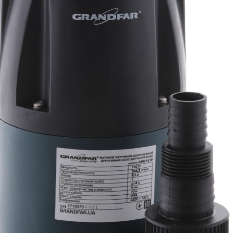 Дренажний насос для чистої води Grandfar GPE751F (GF1092) Дренажний насос для чистої води Grandfar GPE751F (GF1092)