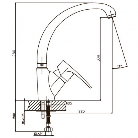 Змішувач для кухні Haiba Ceba 011 (HB0032)
