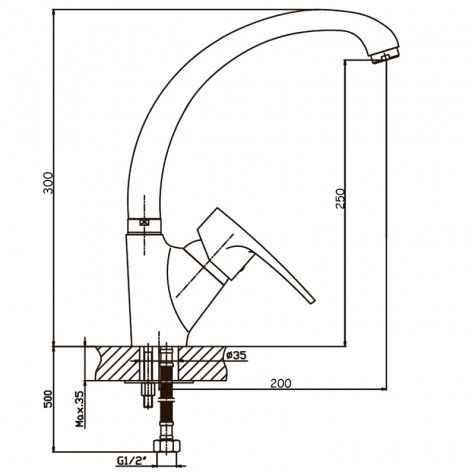 Змішувач для кухні Haiba Disk 011 (HB0056)