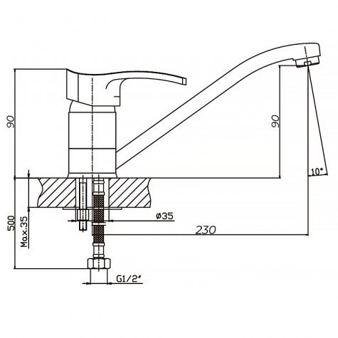 Змішувач для кухні Haiba Focus 004 матовий (HB0114)