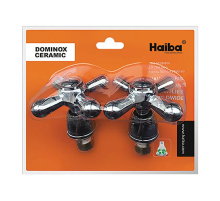 Ручки для змішувача з кран буксами (пара) Haiba Dominox (кераміка) (HB0576)