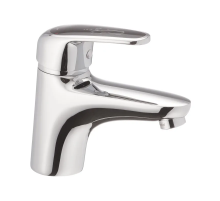 Змішувач для умивальника Haiba Magic 001 з чорною ручкою (HB0661)