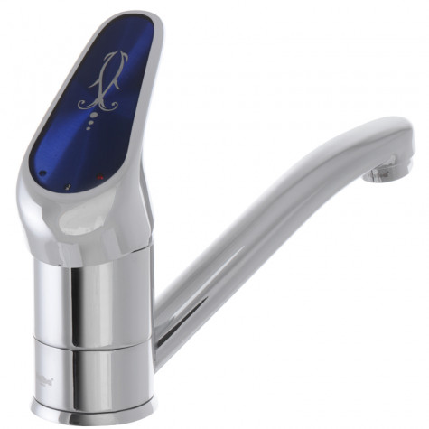 Смеситель для умывальника Haiba Magic 004 с синей ручкой (вылив 15 см) (HB0666)