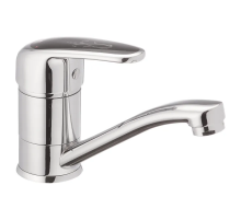 Змішувач для умивальника Haiba Magic 555 (15 см) з чорною ручкою (HB0671)