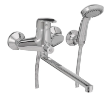 Змішувач для ванни Haiba Magic 006 з чорною ручкою (HB0674)