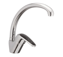 Смеситель для кухни Haiba Magic 011 с черной ручкой (HB0676)