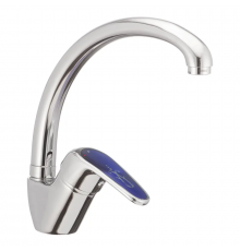 Смеситель для кухни Haiba Magic 011 с синей ручкой (HB0677)