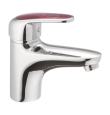 Змішувач для умивальника Haiba Magic 001 з червоною ручкою (HB0684)