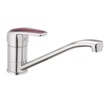 Змішувач для кухні Haiba Magic 004 з червоною ручкою (HB0688)