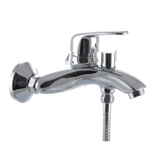 Змішувач для ванни Haiba Magic 009 з чорною ручкою (HB0696)