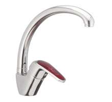 Змішувач для кухні Haiba Magic 011 з червоною ручкою (HB0699)