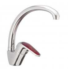 Змішувач для кухні Haiba Magic 011 з червоною ручкою (HB0699)