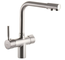 Змішувач для кухні Haiba Hans 021 з вих. для питної води (колір - нерж сталь) (HB0817)