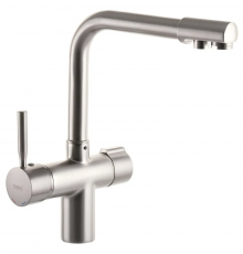 Змішувач для кухні Haiba Hans 021 з вих. для питної води (колір - нерж сталь) (HB0817)