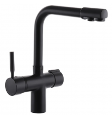 Змішувач для кухні Haiba Hans 021 з вих. для питної води (чорний) (HB0820)