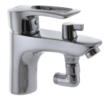 Змішувач для умивальника Haiba Hansberg 001 з виходом для гігієн. лійки (HB0821)