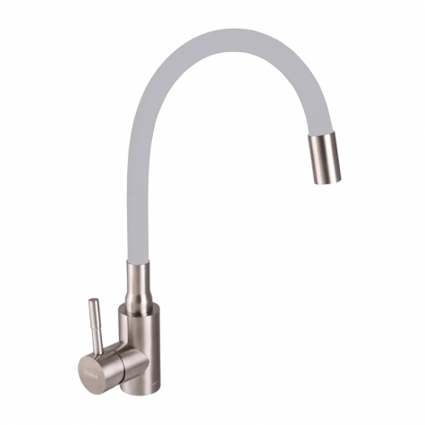 Смеситель для кухни с серым силиком. изливом Haiba SUS 011 (HB3890)