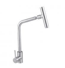 Змішувач для кухні Haiba SUS 017 з поворотним виливом (HB3897)