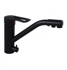 Змішувач для кухні Haiba HANSBERG 021 з вих. для питної води (чорний) (HB3915)